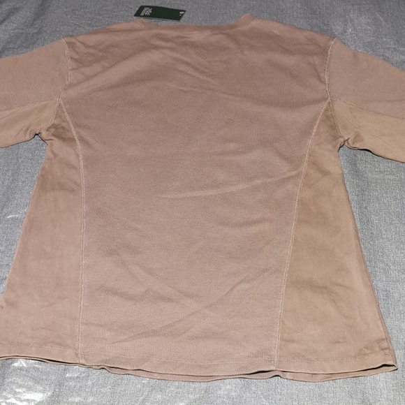 WILD FABLE Men's Small light brown long sleeved shirt waffle tan beige - Picture 9 of 11